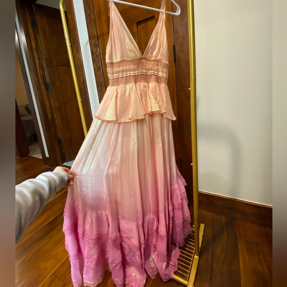 Rococo Sand Pink and Orange Ombré dress